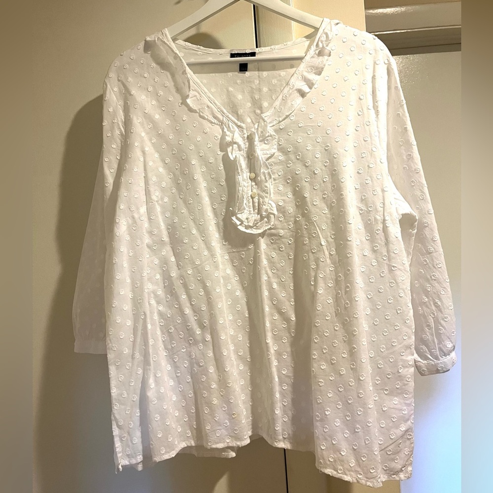 Talbots Swiss Dot Blouse